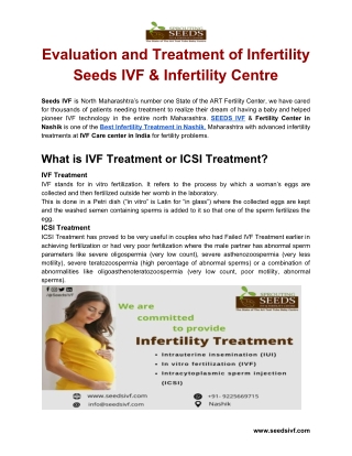 Evaluation and Treatment of Infertility Seeds IVF & Infertility Centre