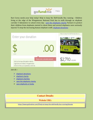 Join for elephant protection charities