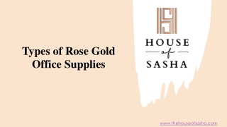 Types of Rose Gold Office Supplies