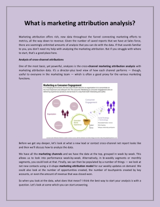 What is marketing attribution analysis?