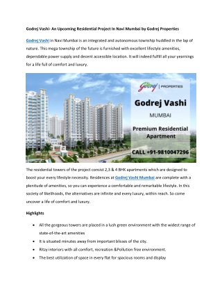 Godrej Vashi Brochure