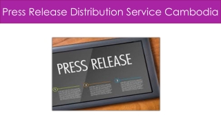 Press Release Distribution Service India