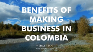 Benefits of Making Business in Colombia | Buy & Sell Business