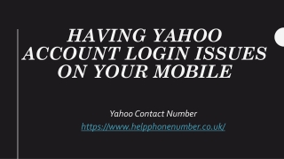 Having Yahoo Account Login Issues on Your Mobile