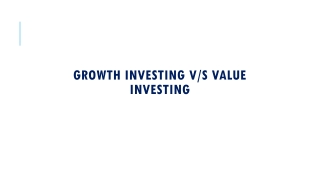 Growth Investing v/s Value Investing