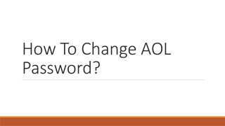 How Can I Change AOL Password