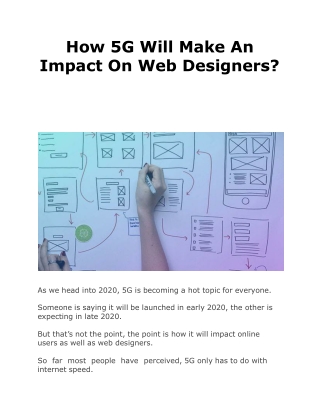 How 5G Will Make An Impact On Web Designers?