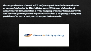 The experts who provide best solutions for Courier service Nigeria