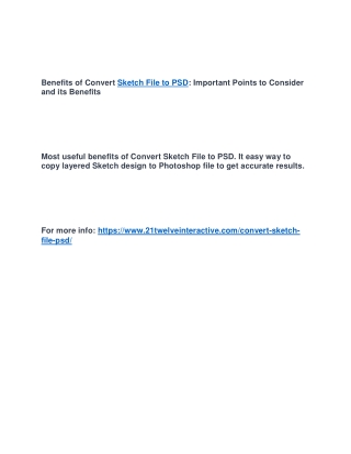 Benefits of Convert Sketch File to PSD: Important Points to Consider and its Benefits