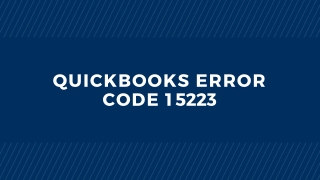 QuickBooks Error 15223