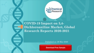 COVID 19 Impact on 3,4 Dichloroaniline Market, Global Research Reports 2020 2021