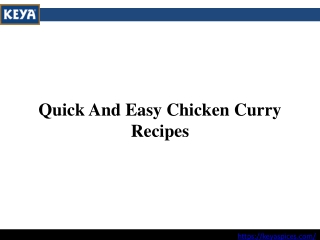 Quick And Easy Chicken Curry Recipes