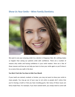 Show Us Your Smile – Winn Family Dentistry