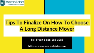 Learn How to Choose a Long Distance Mover for your Move