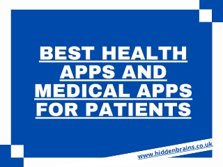 Best Health Apps And Medical Apps for Patients