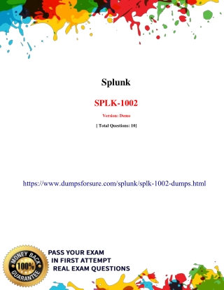 Pass Your Splunk SPLK-1002 Exam In First Attempt - SPLK-1002 Dumps PDF