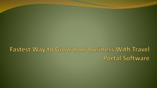 Fastest Way to Grow Your Business with Travel Portal Software