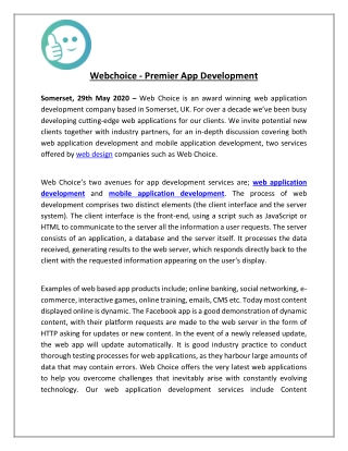 Web Choice - Premier App Development