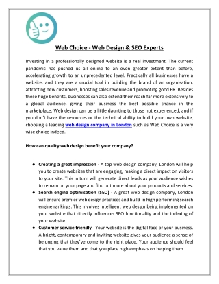 Web Choice - Web Design & SEO Experts