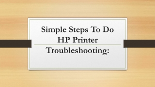 Hp printer troubleshooting guide