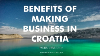 Benefits of Making Business in Croatia | Buy & Sell Business