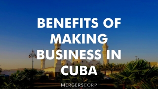 Benefits of Making Business in Cuba | Buy & Sell Business