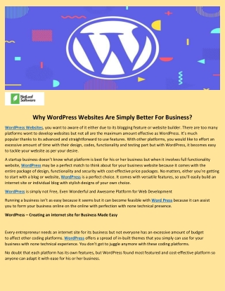 Why WordPress Websites Are Simply Better For Business?