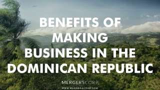 Benefits of Making Business in Dominican Republic | Buy & Sell Business