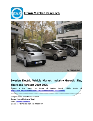 Sweden Electric Vehicle Market Size, Industry Trends, Share and Forecast 2019-2025