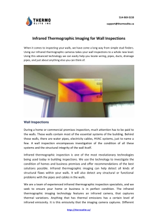 Infrared Thermographic Imaging for Wall Inspections