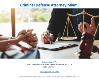 Criminal Defense Attorney Miami