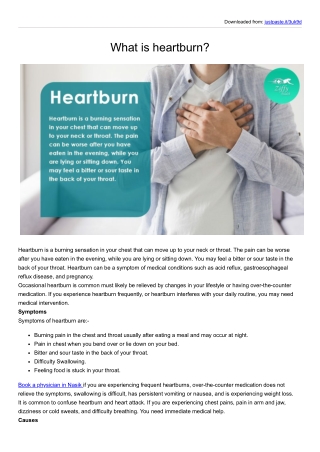 What is heartburn?