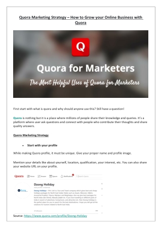 Quora Marketing Strategy – How to Grow your Online Business with Quora