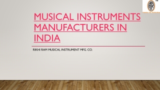 Musical Instruments Manufacturers in India