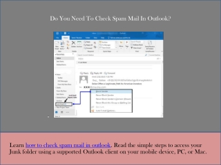 Do You Need To Check Spam Mail In Outlook?