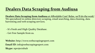 Dealers Data Scraping from Audiusa