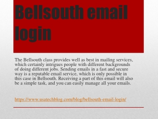 how to login bellsouth.net email