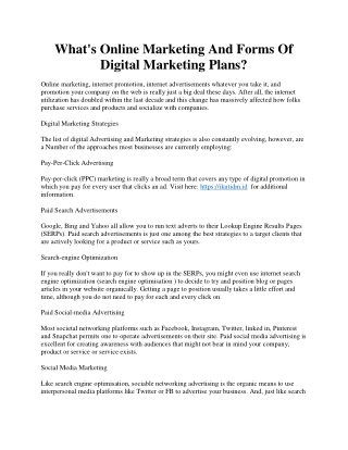 What Is Online Advertising And Forms Of Digital Advertising Plans?