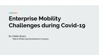 Impact of Covid-19 in Enterprise Mobility
