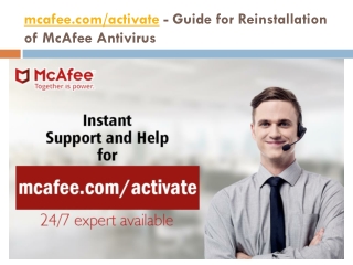 mcafee.com/activate - Guide for Reinstallation of McAfee Antivirus