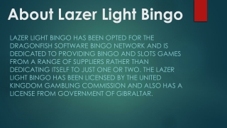 Lazer Light Bingo Review - Get 200%   50 Free Spins Deposit Bonus