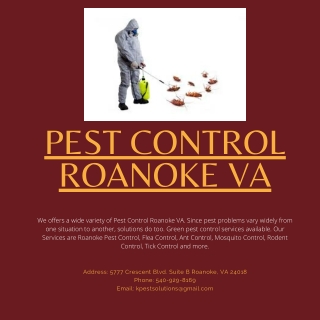 Pest Control Roanoke VA | Killinger Pest Solutions