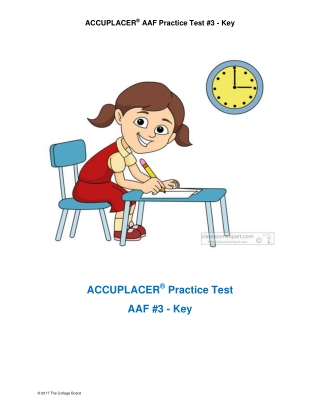 ACC. AAF Practice Test #3 - Key