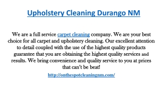 Upholstery Cleaning Durango NM