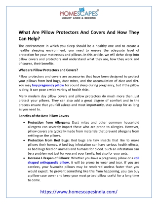 What Are Pillow Protectors And Covers And How They Can Help?