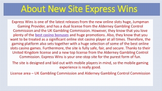 Express Wins Casino - UK Slots Site - Up to 500 Free Spins Bonus