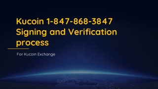 Kucoin 1-847-868-3847 Kucoin Signin and Verification Process