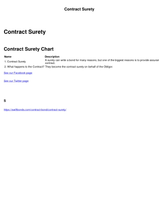 Contract Surety