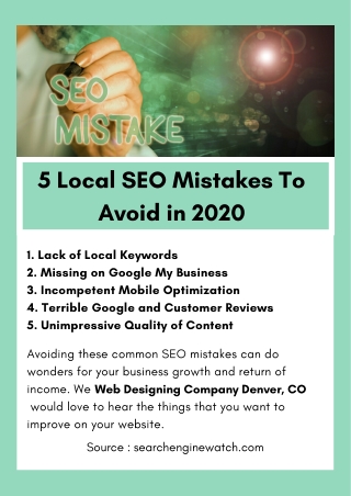 5 Local SEO Mistakes to Avoid in 2020