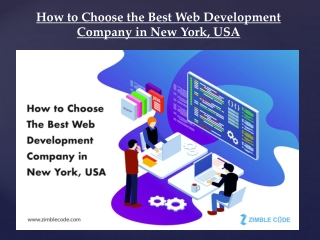 How to Choose the Best Web Development Company in New York, USA
